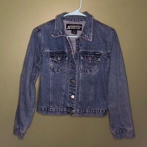 Denim Jacket with Cactus Iron on Patch